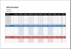 Employee Shift Schedule Template for Excel | Excel Templates