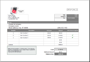 editable printable ms excel format sales invoices excel templates