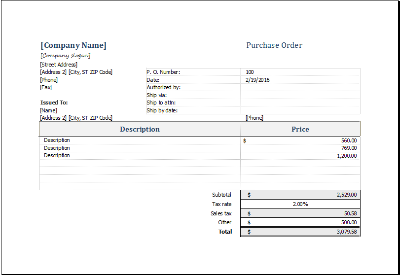 Purchase Request Form Template for EXCEL Excel Templates