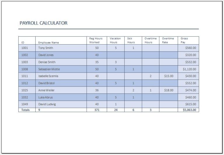 Net Salary Calculator Templates for MS Excel | Excel Templates