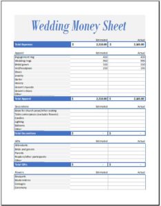 expense worksheet