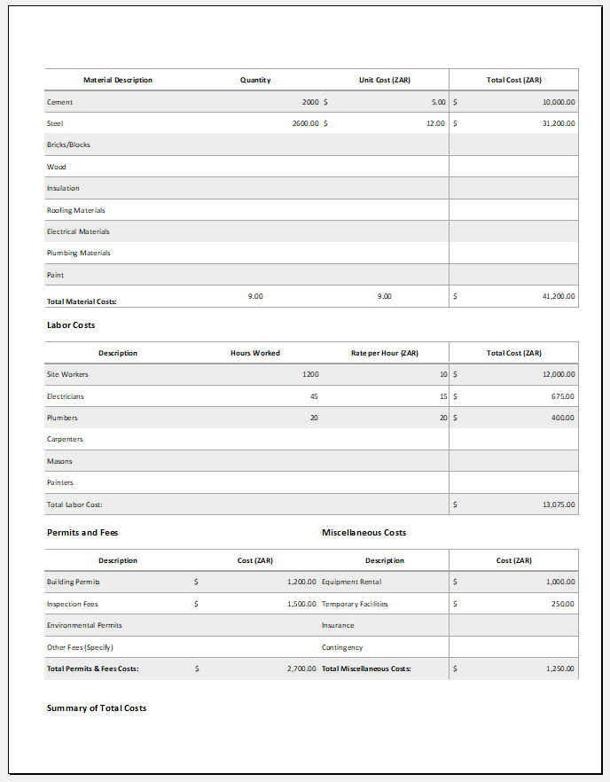 Commercial Building Cost Calculator