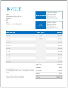 Cash Memo, Receipts and Invoice Templates | Excel Templates