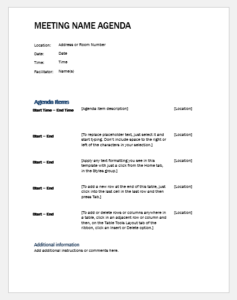 Best Meeting Agenda Templates for Everyone | Excel Templates
