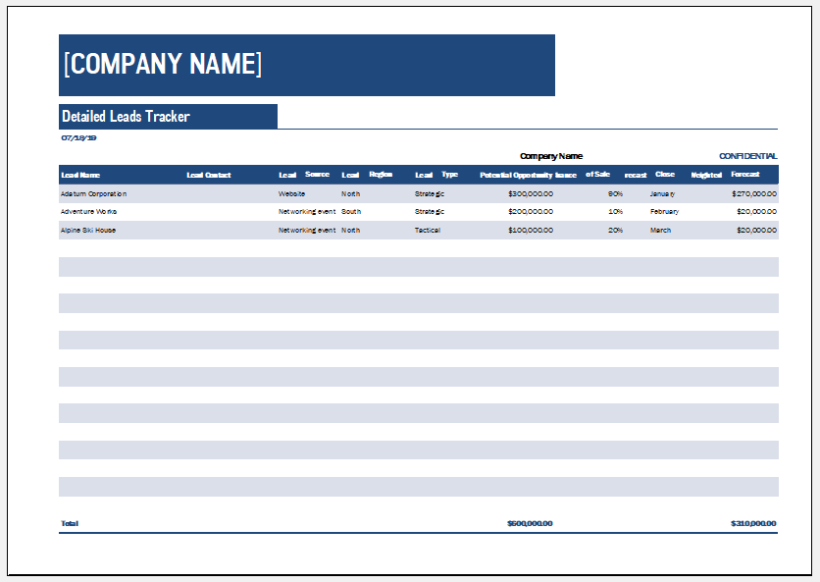 Sales Lead Tracker Template for Business | Excel Templates